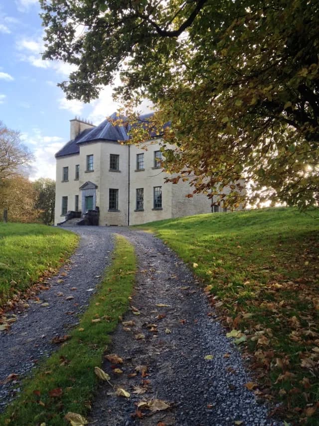 Ballinderry Park Georgian manor house surrounded by autumn trees